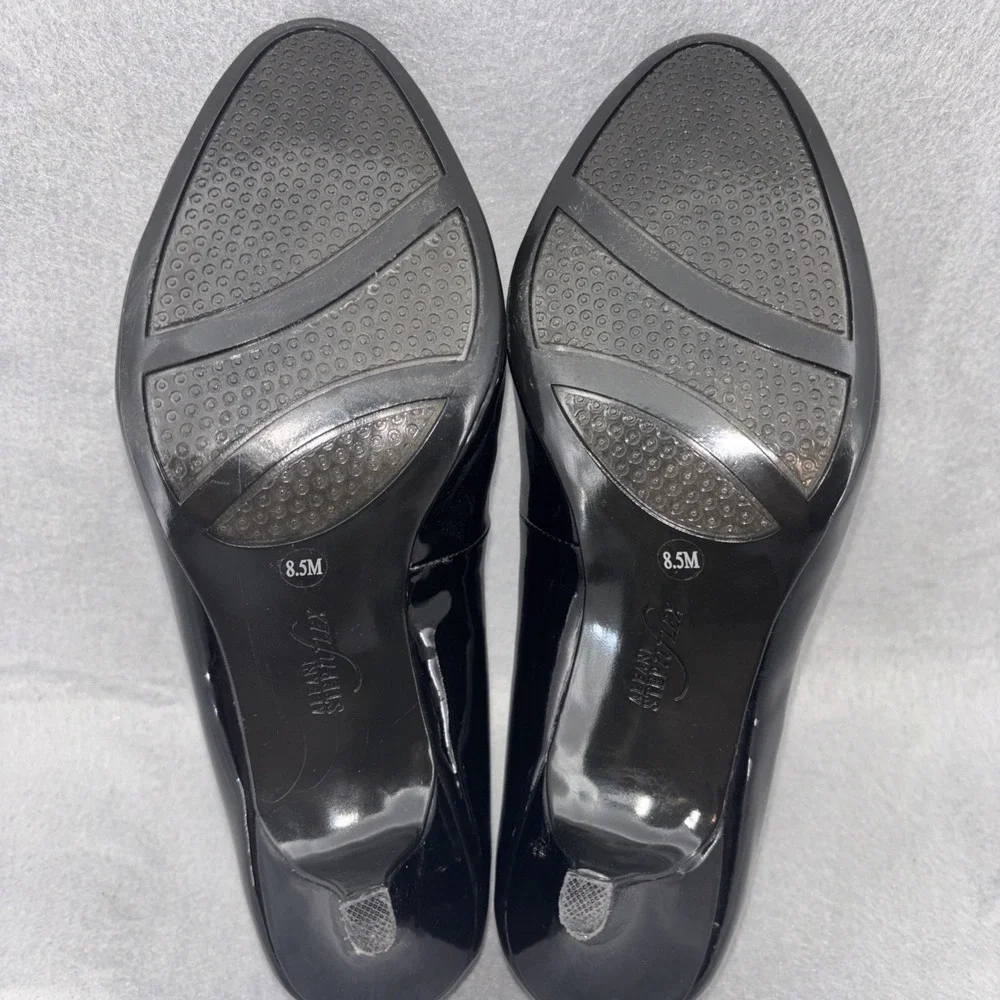 Alfani Denny Step‎ n Flex Black Patent Leather Pumps Round Toe Women's 8.5 EUC